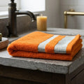 Organic Cotton Bath Towel — 500 GSM, Ring-Spun - Orange
