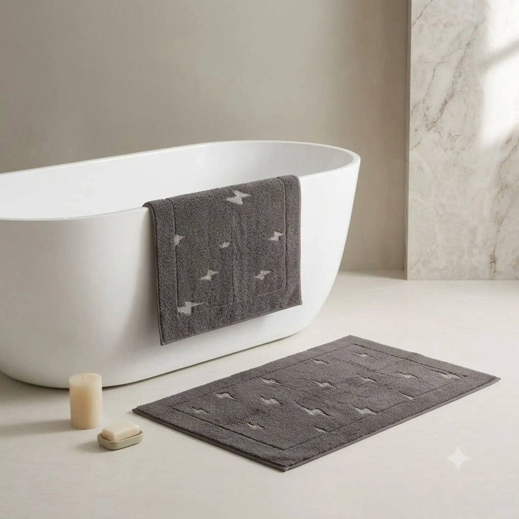 Luxury Bathmat 100% Cotton - Dark Grey