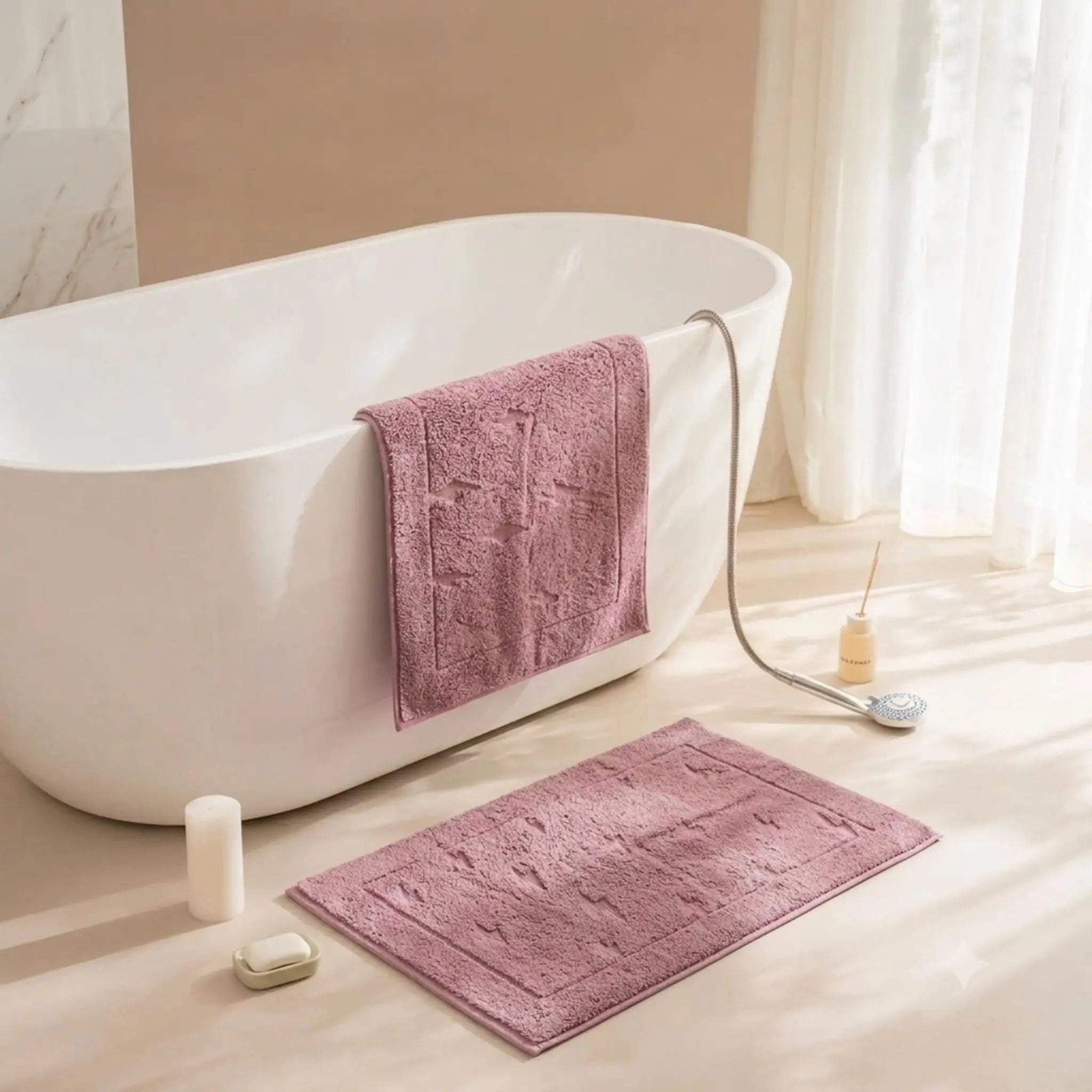 Luxury Bathmat 100% Cotton - Brown