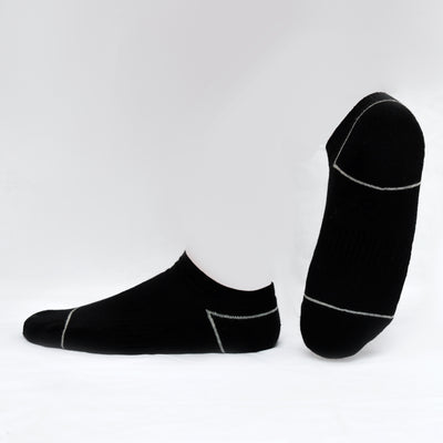 No-Show Black Cotton Socks – 3 Pair Pack Invisible Comfort | AlamCollection