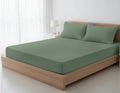 Dyed Cotton Bedsheet Set – Fitted Sheet & Pillow Covers|BD07