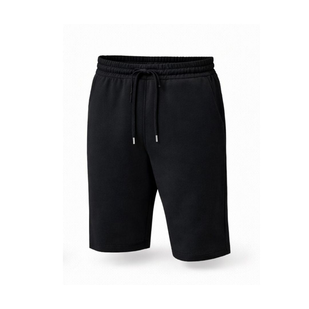 Men’s Black Fleece Shorts – Soft Cotton Lounge & Casual Wear | UK