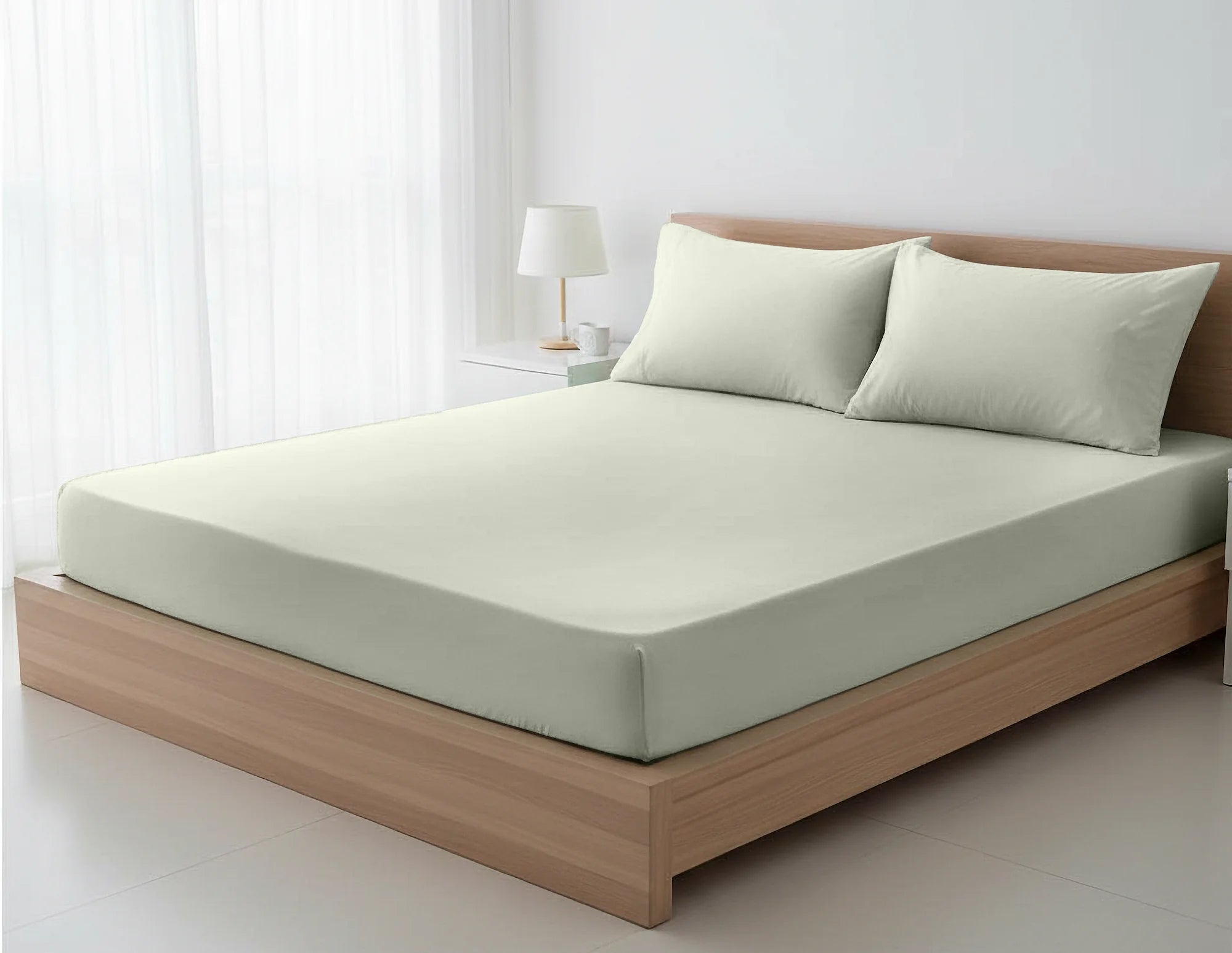 Dyed Cotton Bedsheet Set – Fitted Sheet & Pillow Covers|BD10