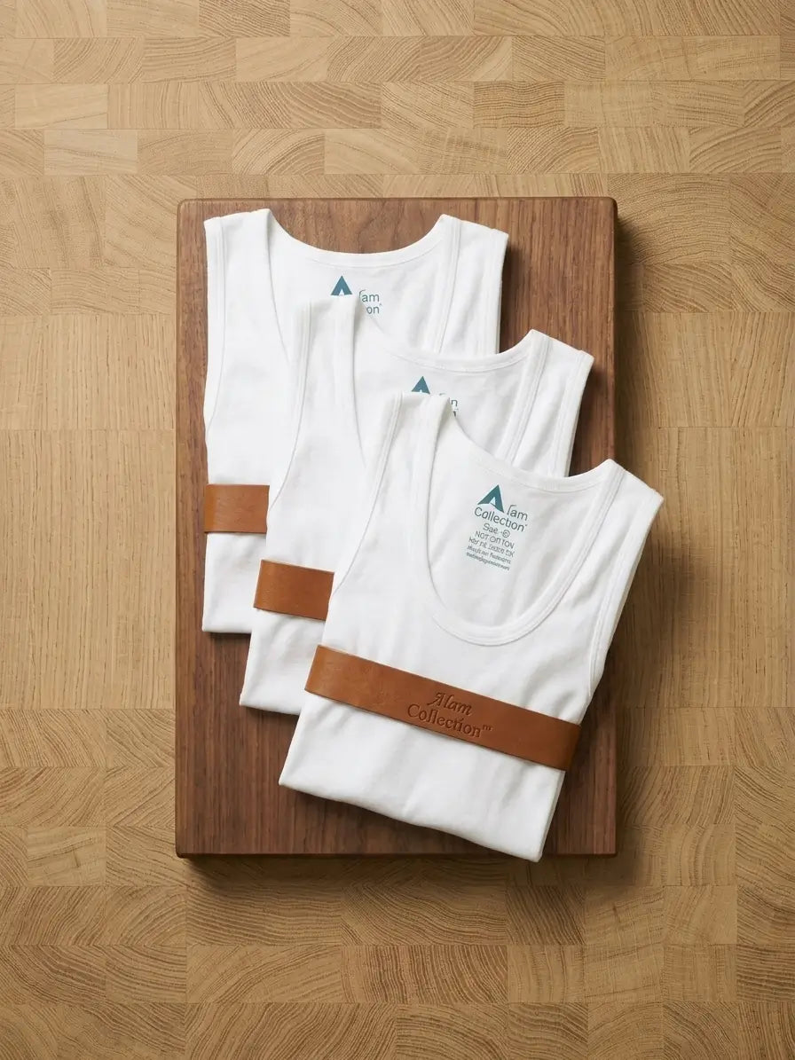 Men’s Cotton Undervest – 3 PCS Pack 100% Pure Cotton White | AlamCollection