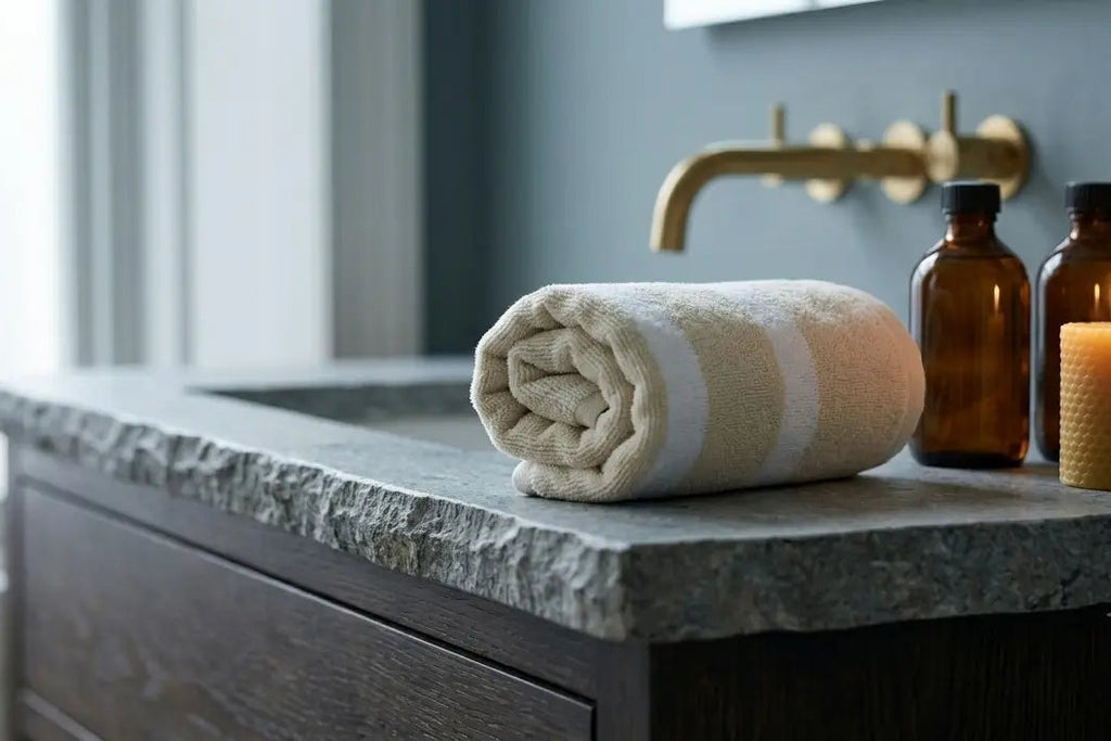 Beige Cotton Bath Sheet 100x150cm | Ring-Spun 500GSM