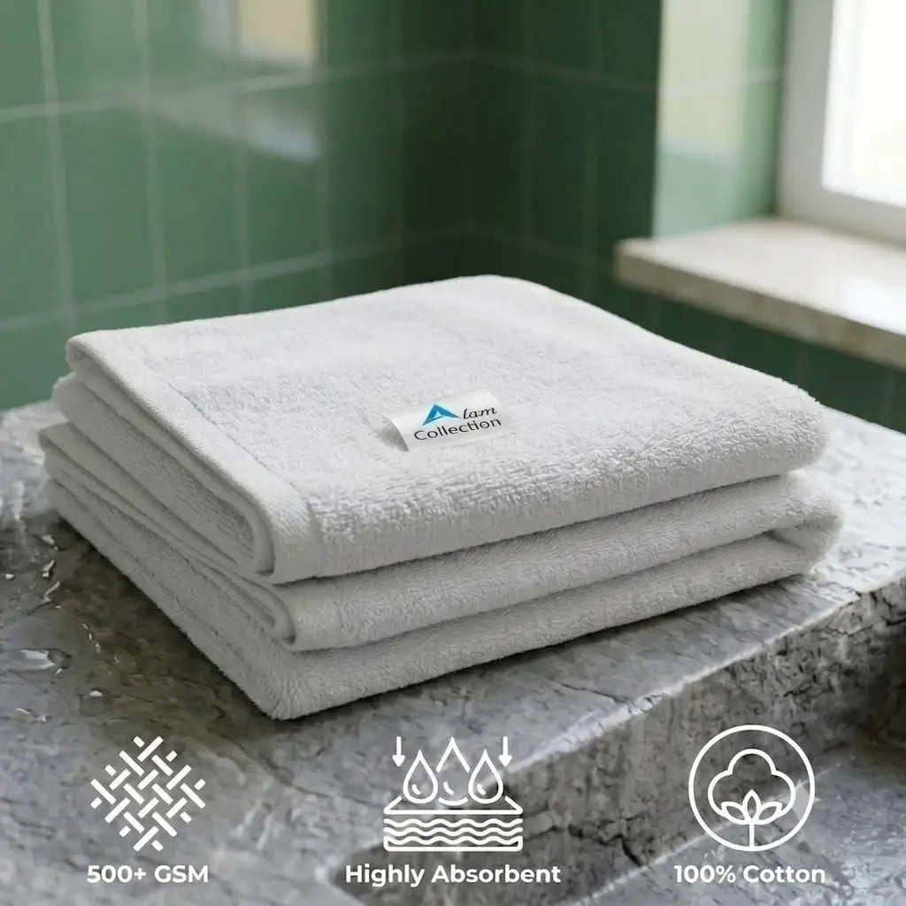 Cotton Hand Towel 50x100cm | Ring-Spun 500GSM