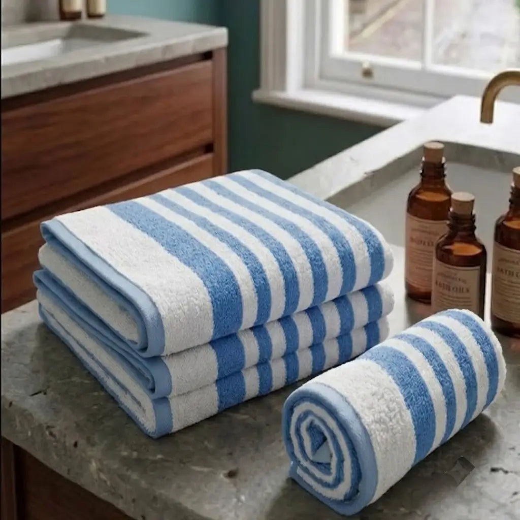 Blue Cotton Bath Sheet 100x150cm | Ring-Spun 500GSM
