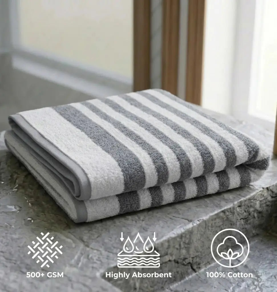 Green Cotton Bath Sheet 100x150cm | Ring-Spun 500GSM