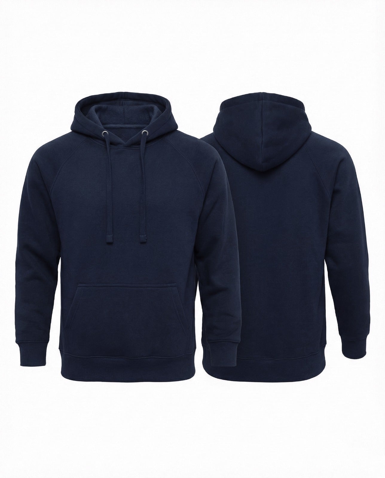 Cotton rich 300 GSM pullover hoodie with brushed fleece in black grey navy and maroon by AlamCollection